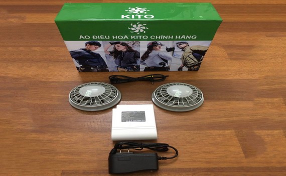 Pin quạt sạc nhập bên Nhật chính hãng giúp áo điều hòa sử dụng bền lâu