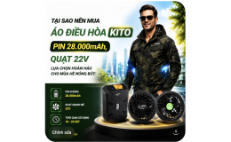 Tại sao nên mua áo điều hòa KITO pin 28.000mah ,quạt 22v