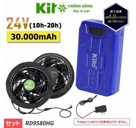 Bộ quạt của áo điều hòa KITO KZT03 chính hãng công nghệ mới Healing chống chai pin, Quạt 24V siêu khỏe