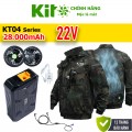 Combo 2 Áo Điều Hòa KITO KT04, Pin 3 Cell 28.000mAh