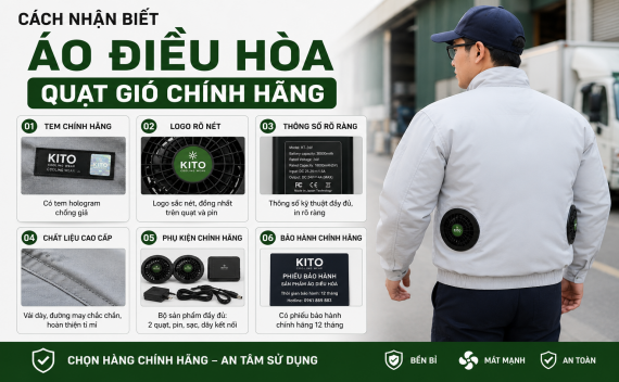 Cách nhận biết áo điều hòa quạt gió chính hãng 