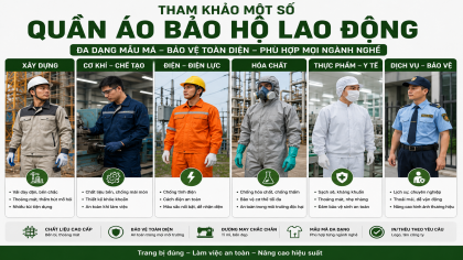 Tham khảo một số quần áo bảo hộ lao động cho các ngành nghề