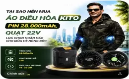 Tại sao nên mua áo điều hòa KITO pin 28.000mah ,quạt 22v