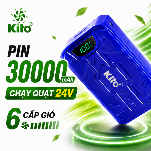 Pin KITO KZT03 24V 30.000mAh – Pin Rời Chính Hãng Cho Áo Điều Hòa
