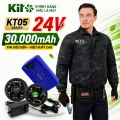 Áo điều hòa KITO KT05 24V Pin 30000mAh - Camo đen