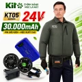 Áo điều hòa KITO KT05 24V Pin 30000mAh - Xanh rêu