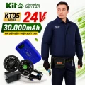 Áo điều hòa KITO KT05 24V Pin 30000mAh - Xanh than