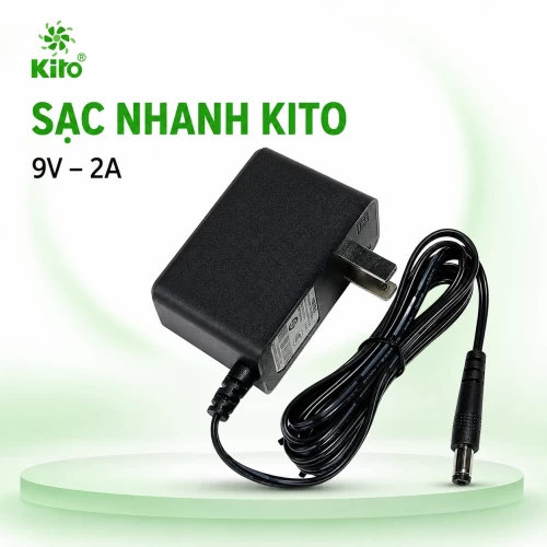 Sạc Pin Áo Điều Hòa KITO 100-220V, Sạc Nhanh 4 Giờ, Chống Chai Pin