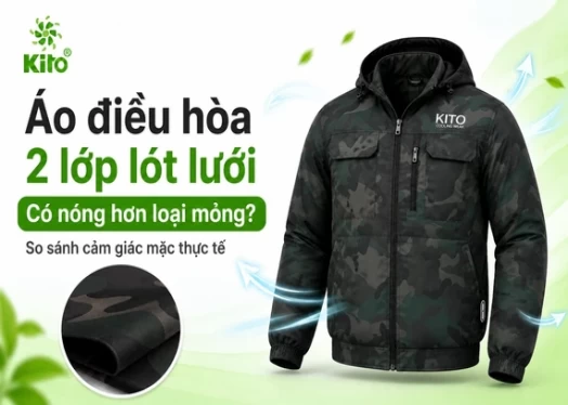 Áo Điều Hòa 2 Lớp Lót Lưới Mặc Có Nóng Hơn Loại Mỏng Không?