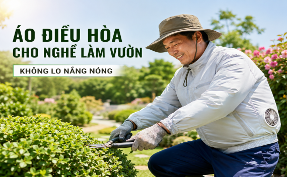 Áo điều hoà cho nghề làm vườn - Làm việc không lo nắng nóng