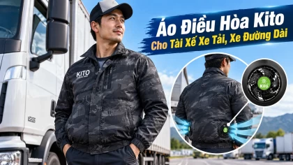 Áo Điều Hòa Kito Cho Tài Xế Xe Tải, Xe Đường Dài
