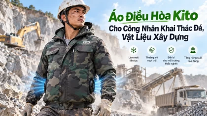 Áo Điều Hòa KITO Cho Công Nhân Khai Thác Đá, Mỏ Đá