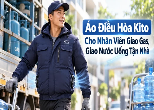 Áo Điều Hòa Kito Cho Nhân Viên Giao Gas, Giao Nước Uống Tận Nhà