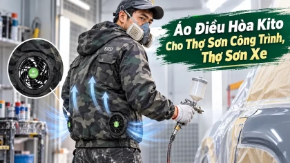 Áo Điều Hòa Kito Cho Thợ Sơn Công Trình, Thợ Sơn Xe