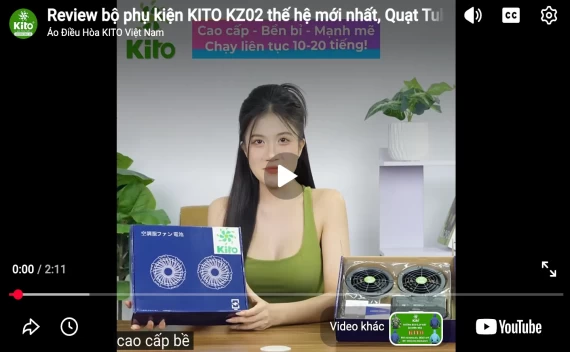 Review Bộ quạt KTZ02 thế hệ mới Tubo 22V, Pin 28.000mAh