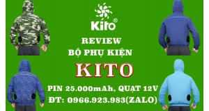 Bộ phụ kiện KITO Pin 25.000mAh chính hãng, Quạt 12V