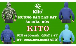 Hướng dẫn cách lắp áo điều hoà Nhật Bản KITO Pin 6800mAh, Quạt 7.4V