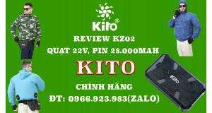 Bộ áo điều hòa KITO thế hệ mới Quạt 22V siêu khỏe