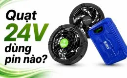 Quạt áo điều hòa 24V có dùng chung pin 12V, 13V, 22V không?