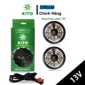 Combo 2 Áo Điều Hòa KITO Kaki Không Mũ Màu Xanh Dương, Pin 26.000mAh, Quạt 13V, Tặng 2 Túi Đá