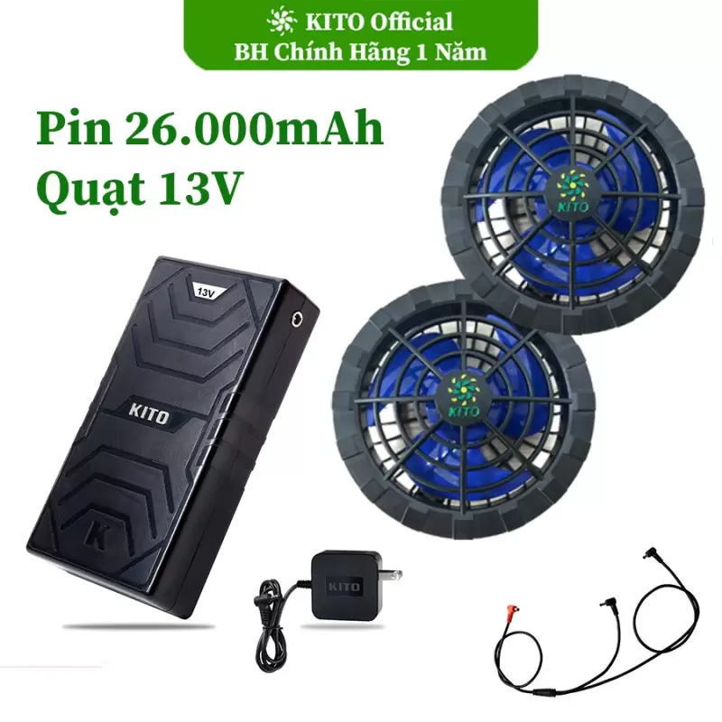 Bộ phụ kiện KITO sử dụng pin 26000mAh có cổng USB sạc điện thoại