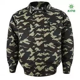 [Áo Rời Không Phụ Kiện] Áo điều hòa Nhật Bản KITO màu Rằn Ri - Áo Có Túi Đá Khô