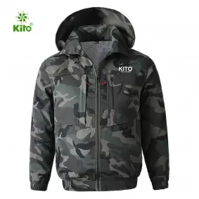 Áo Rời Điều Hòa KITO KT03 Rằn Ri Chính Hãng – 2 Lớp Lót Lưới, Có Mũ