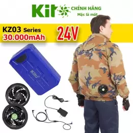 Bộ Áo Điều Hòa KITO KT03 24V Màu Rằn Ri Vàng Chính Hãng