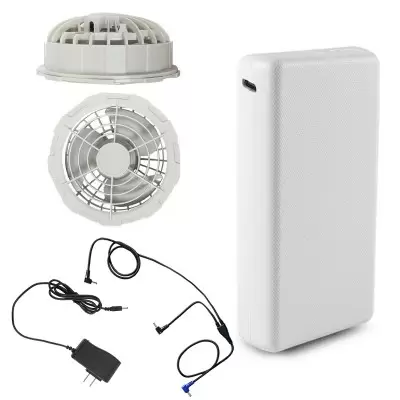 Bộ Phụ Kiện Áo Điều Hòa KITO Pin 20.000mAh, 2 Quạt, Sạc, Dây Nối