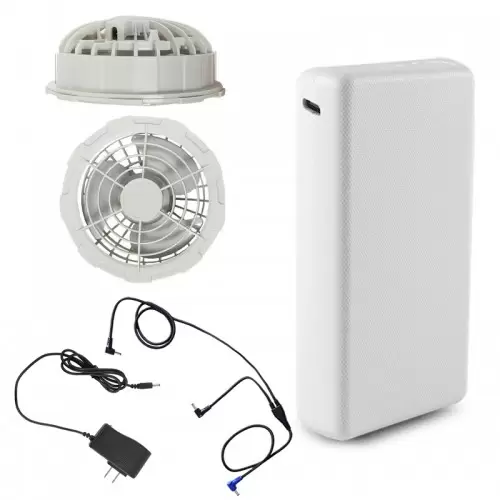 Bộ Phụ Kiện Áo Điều Hòa KITO Pin 20.000mAh, 2 Quạt, Sạc, Dây Nối