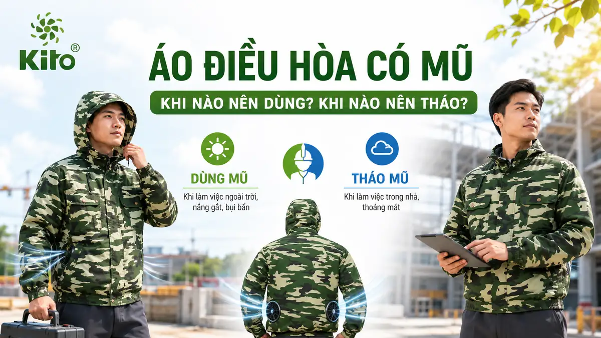 Khi nào nên dùng và tháo mũ áo điều hòa khi làm việc ngoài trời