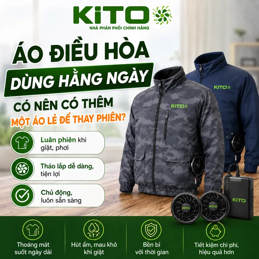 Áo điều hòa dùng hằng ngày và áo lẻ dùng thay phiên