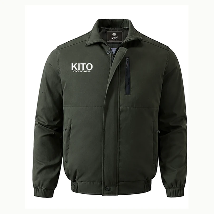 Mặt trước áo điều hòa KITO và phần cổ áo