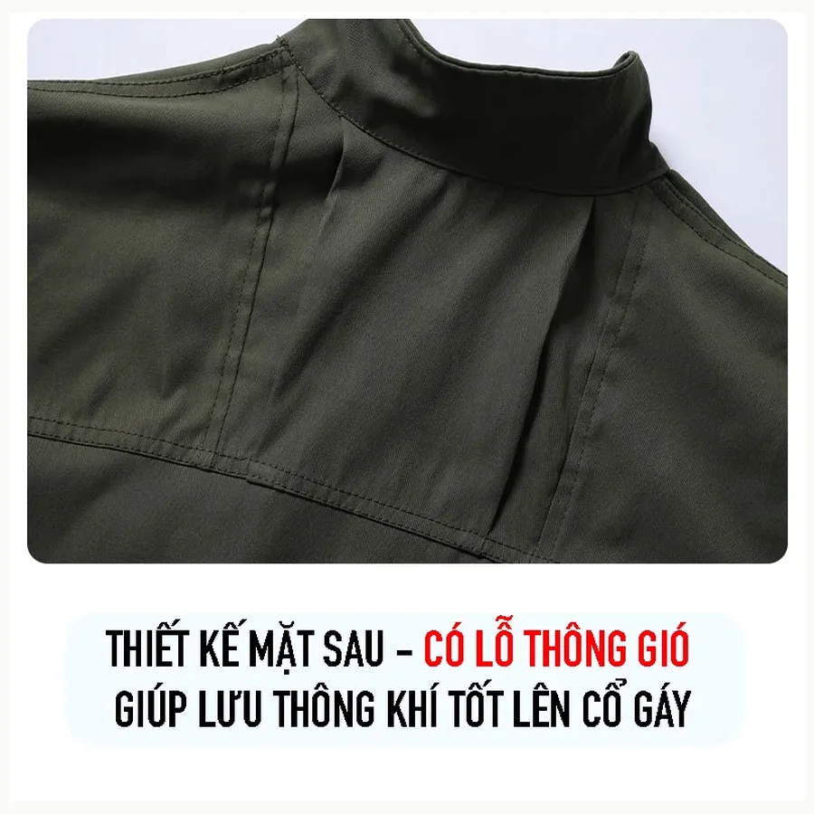 Chi tiết cổ và gáy áo điều hòa KITO