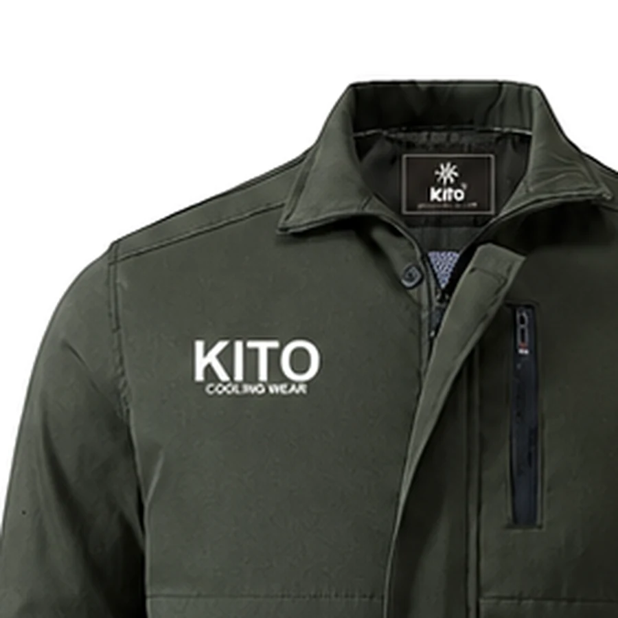 Chi tiết phần vai và cổ áo điều hòa KITO
