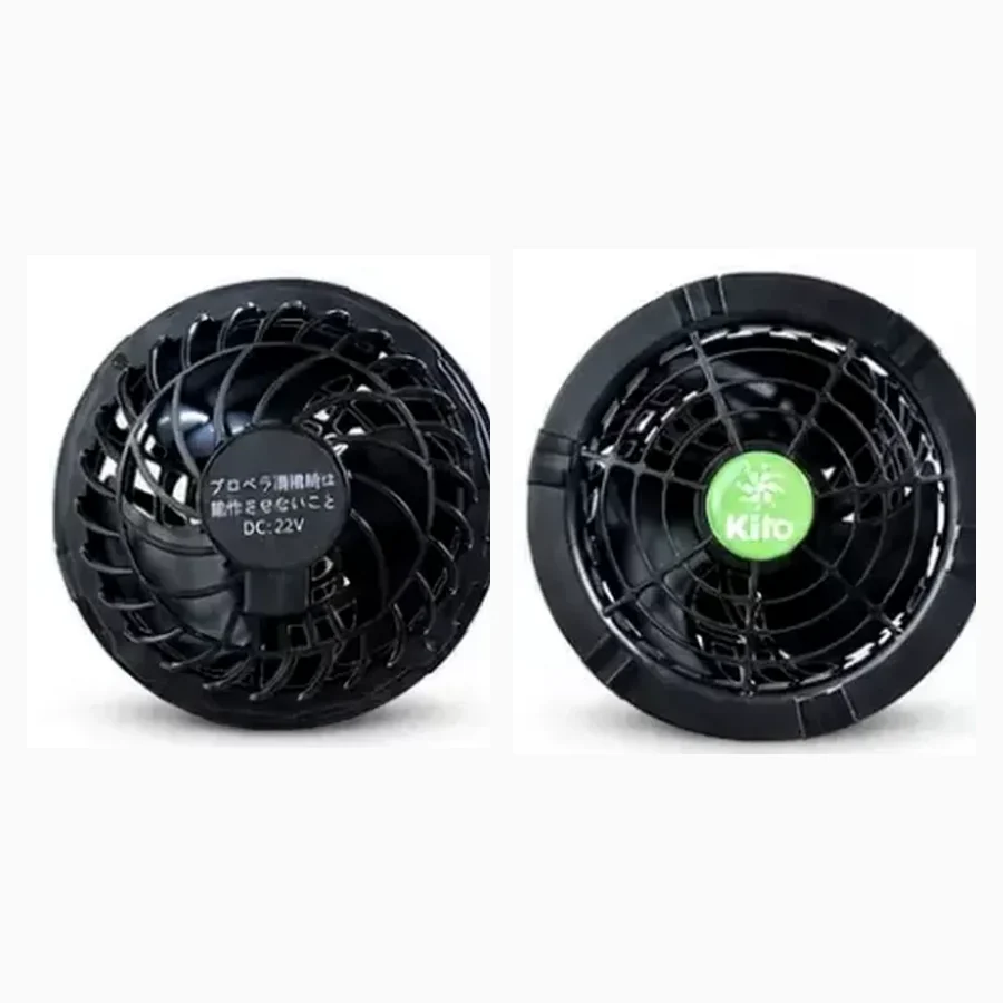 Hai mặt quạt KITO và vòng khóa lắp áo