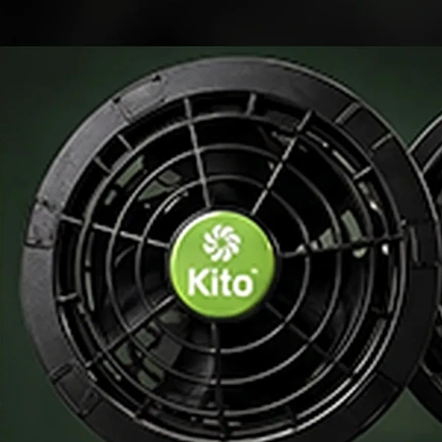 Mặt trước và mặt sau của quạt KITO 22V