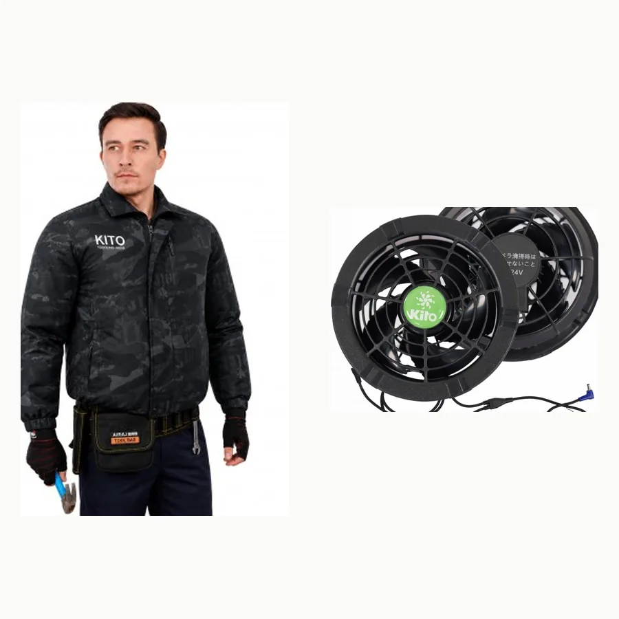 Hai quạt KITO lắp đúng vị trí trên áo điều hòa Hai quạt KITO lắp đúng vị trí trên áo điều hòa
