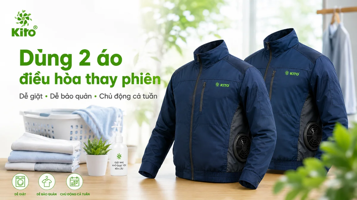 Dùng hai áo điều hòa thay phiên trong tuần để dễ giặt và bảo quản