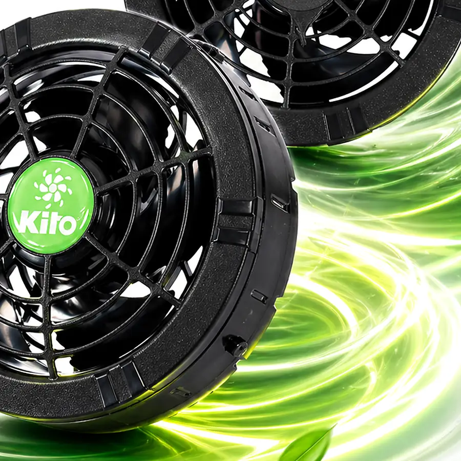 Góc nghiêng thân và vòng quạt KITO KZT03 24V