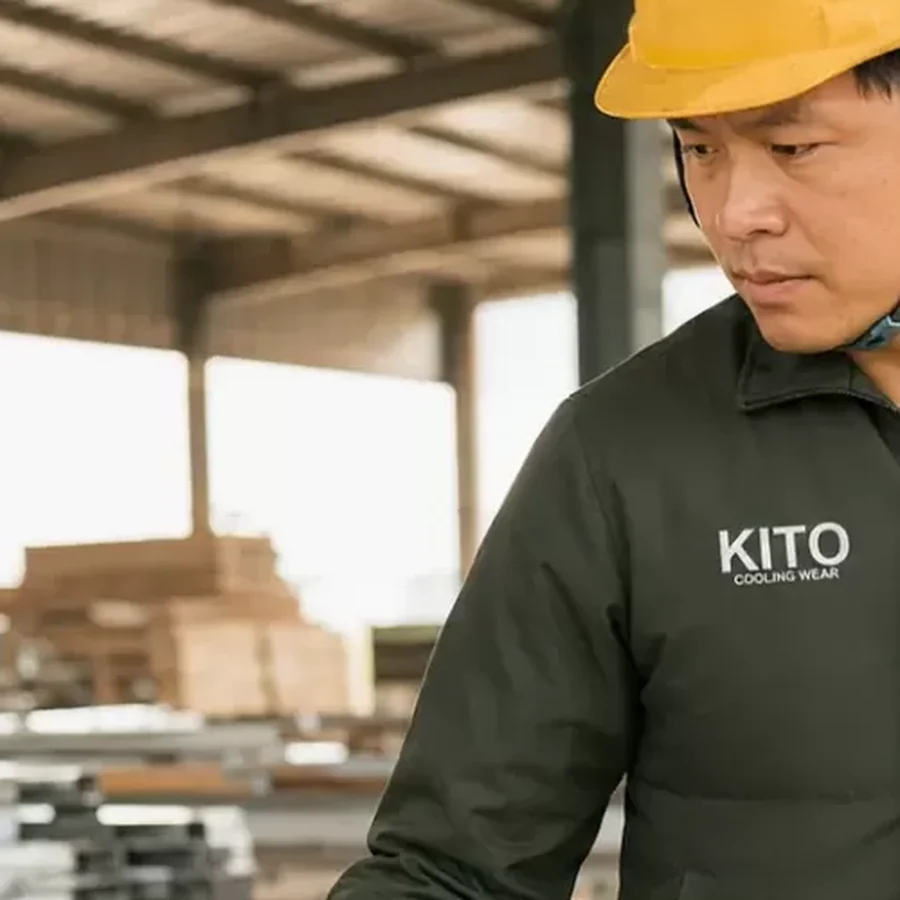 Áo điều hòa KITO KT05 xanh rêu cho công việc ngoài trời
