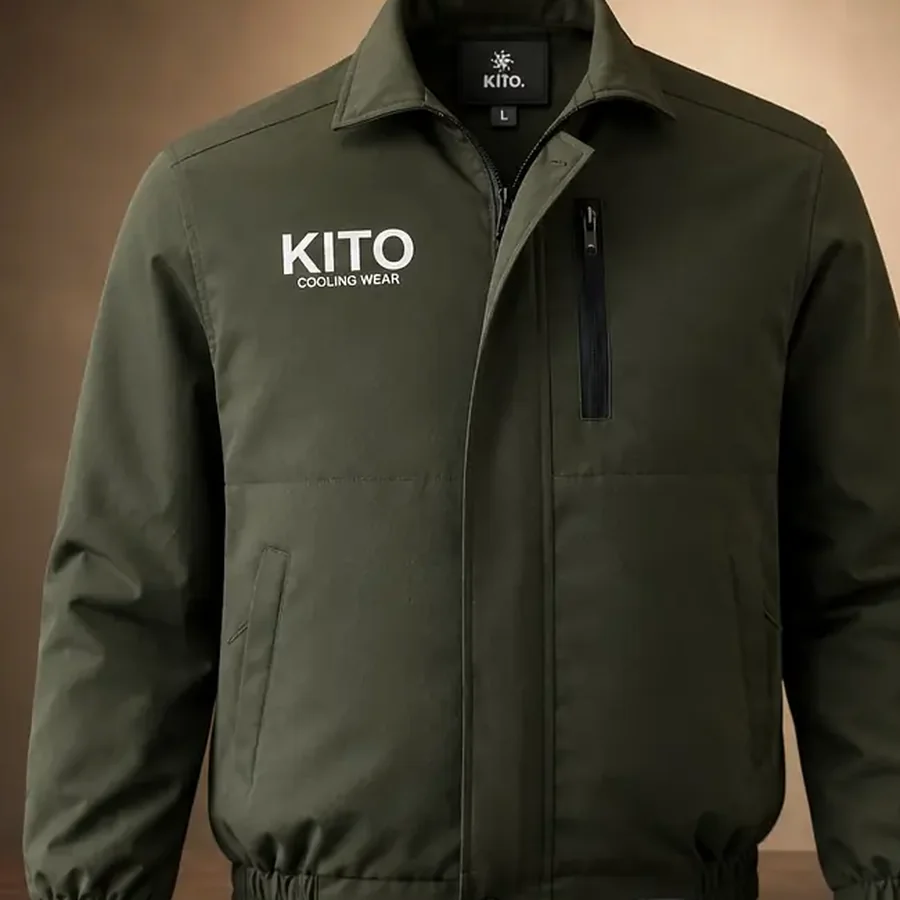 Chi tiết thân áo và túi trên áo điều hòa KITO KT05