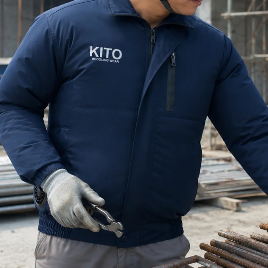 Chi tiết thân áo điều hòa KITO xanh than