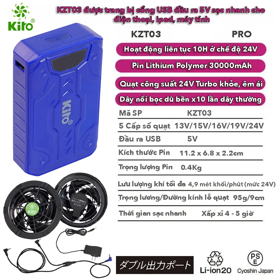 Kiểm tra pin dây và quạt áo điều hòa cùng bộ
