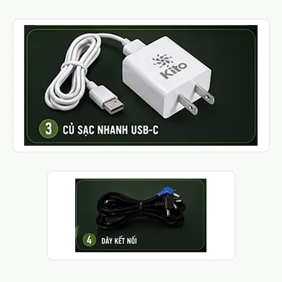 Sạc và phụ kiện của bộ quạt áo điều hòa KITO