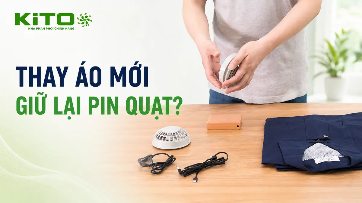 Kiểm tra khi thay áo điều hòa giữ lại pin quạt