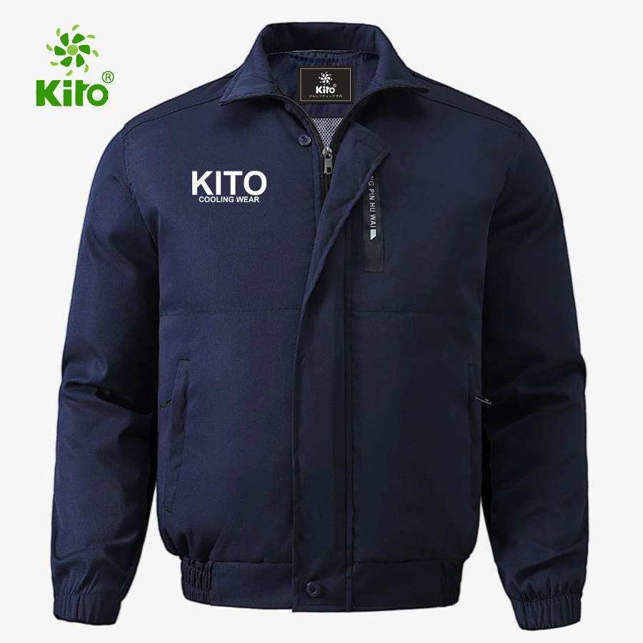 Áo điều hòa Kito KT05 màu xanh than cho nhân viên trông giữ xe, bãi gửi xe