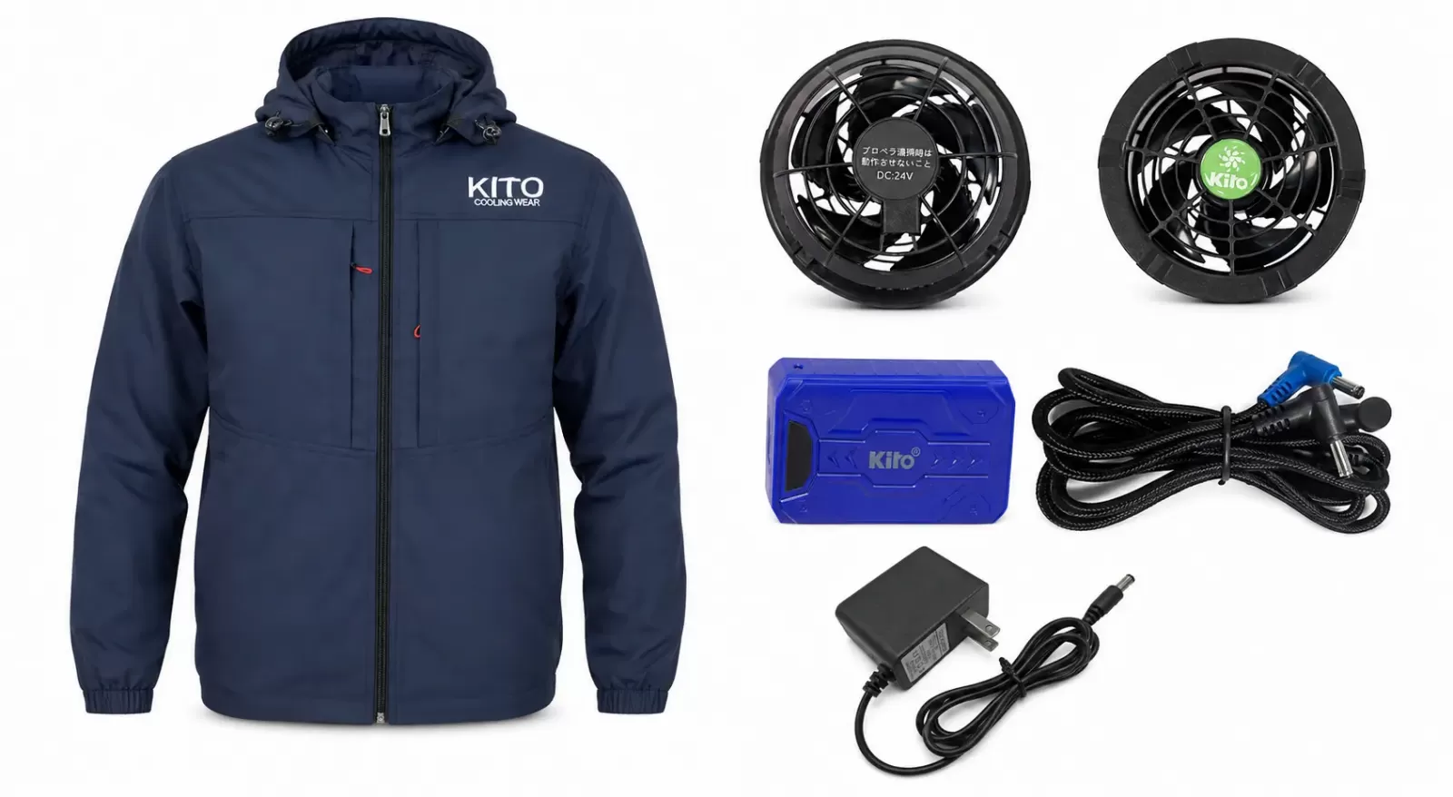 Áo điều hòa KITO KT03 24V- Xanh than