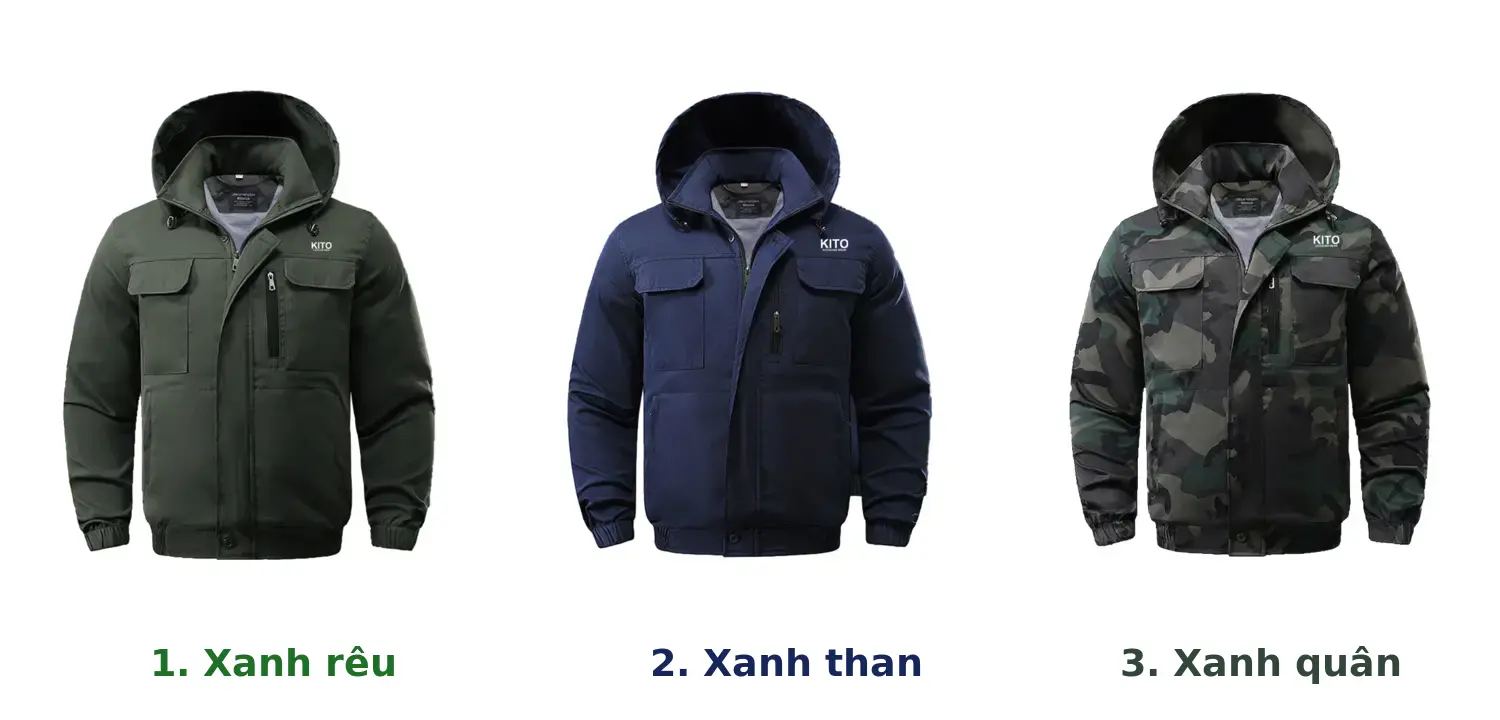 3 màu của áo điều hòa KITO KT04