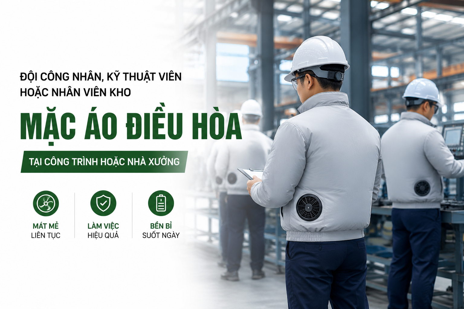 Mua áo điều hòa xuất VAT cho công trình công ty